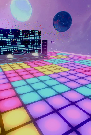 The Cosmic Candy stage captured in Unity Play Mode